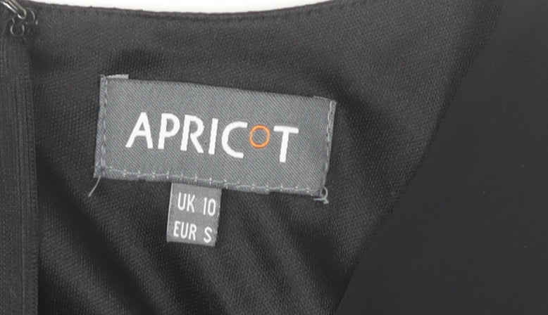 Apricot Women Black Size 10 Fit & Flare Lace Hem Knee Dress