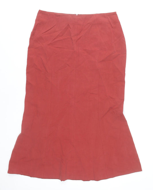 Principles Women’s Red Midi Pencil Skirt Size 10 Lyocell Blend