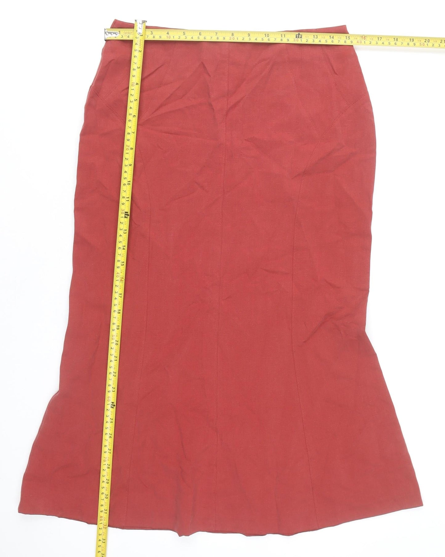 Principles Women’s Red Midi Pencil Skirt Size 10 Lyocell Blend