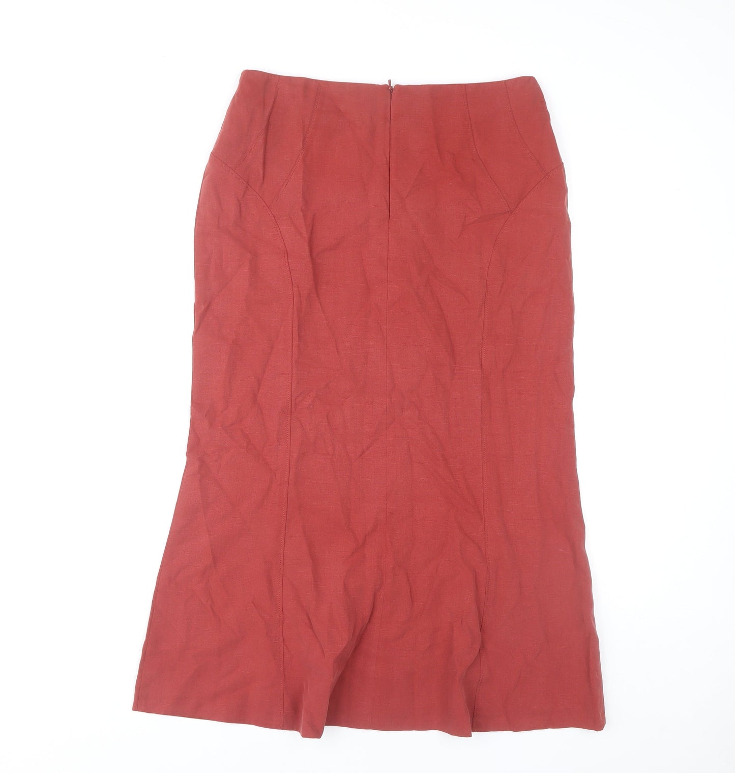 Principles Women’s Red Midi Pencil Skirt Size 10 Lyocell Blend