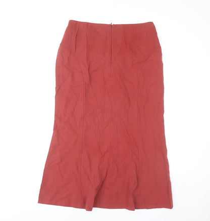 Principles Women’s Red Midi Pencil Skirt Size 10 Lyocell Blend