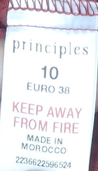 Principles Women’s Red Midi Pencil Skirt Size 10 Lyocell Blend