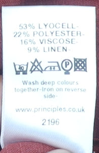 Principles Women’s Red Midi Pencil Skirt Size 10 Lyocell Blend