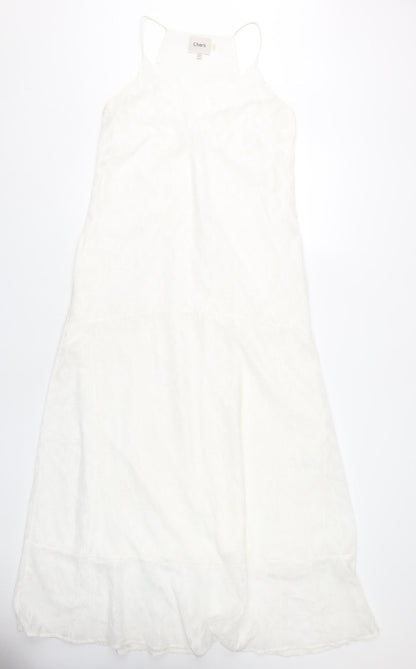 Charli Women White UK 10 Midi Slip Dress V-Neck Sleeveless Summer