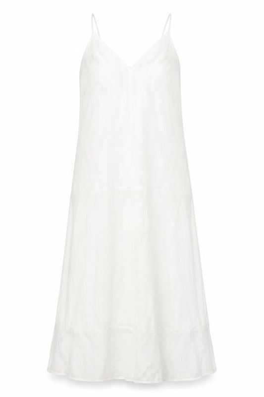 Charli Women White UK 10 Midi Slip Dress V-Neck Sleeveless Summer