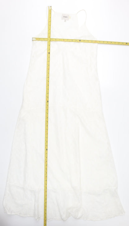 Charli Women White UK 10 Midi Slip Dress V-Neck Sleeveless Summer