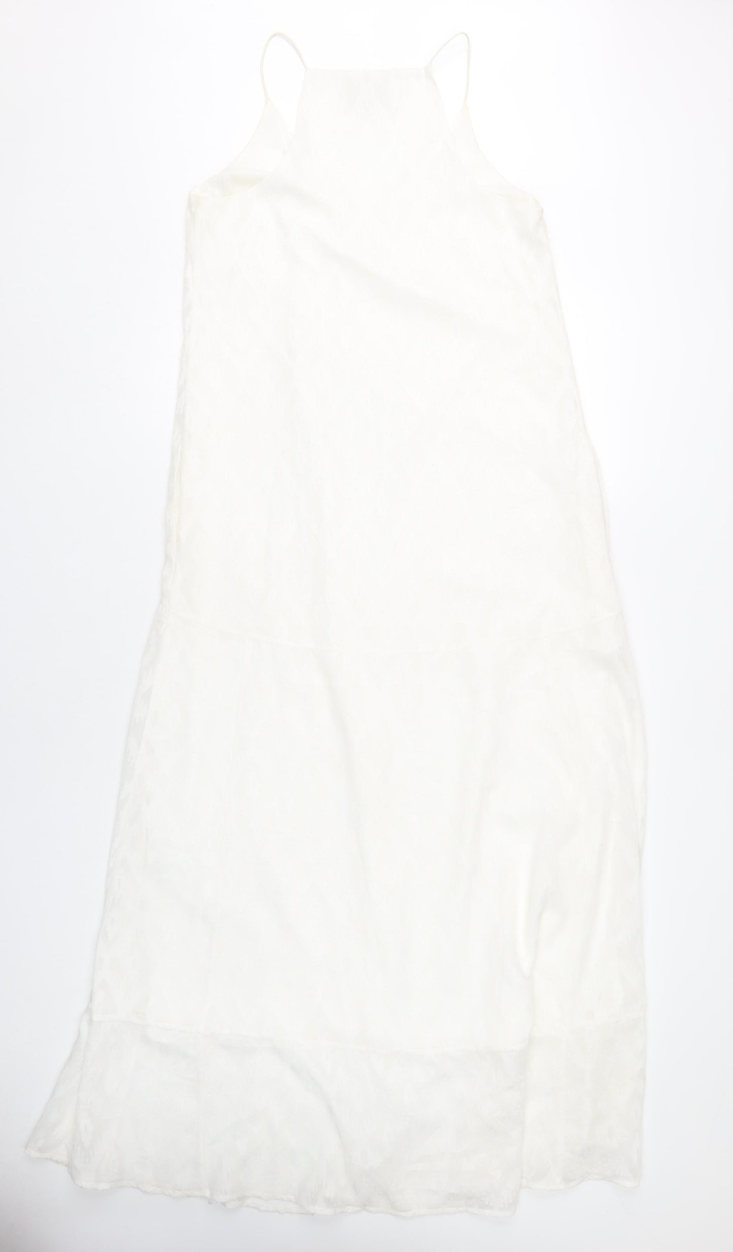 Charli Women White UK 10 Midi Slip Dress V-Neck Sleeveless Summer