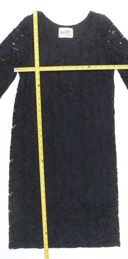 A Postcard from Brighton Women’s Black Lace Sheath Dress S Knee Length