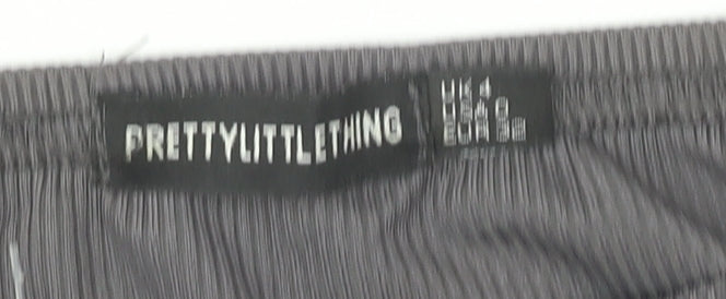 PrettyLittleThing Women’s Grey Off-Shoulder Ribbed Catsuit Size 4