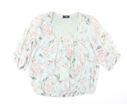 Womens UK Size 14 Wallis Multicoloured Tunic Blouse