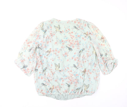 Womens UK Size 14 Wallis Multicoloured Tunic Blouse