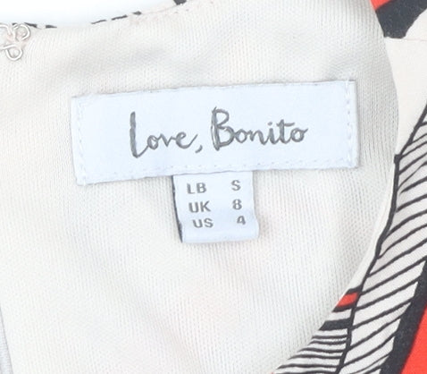 Love, Bonito Women’s Multicoloured Size 8 Shift Dress