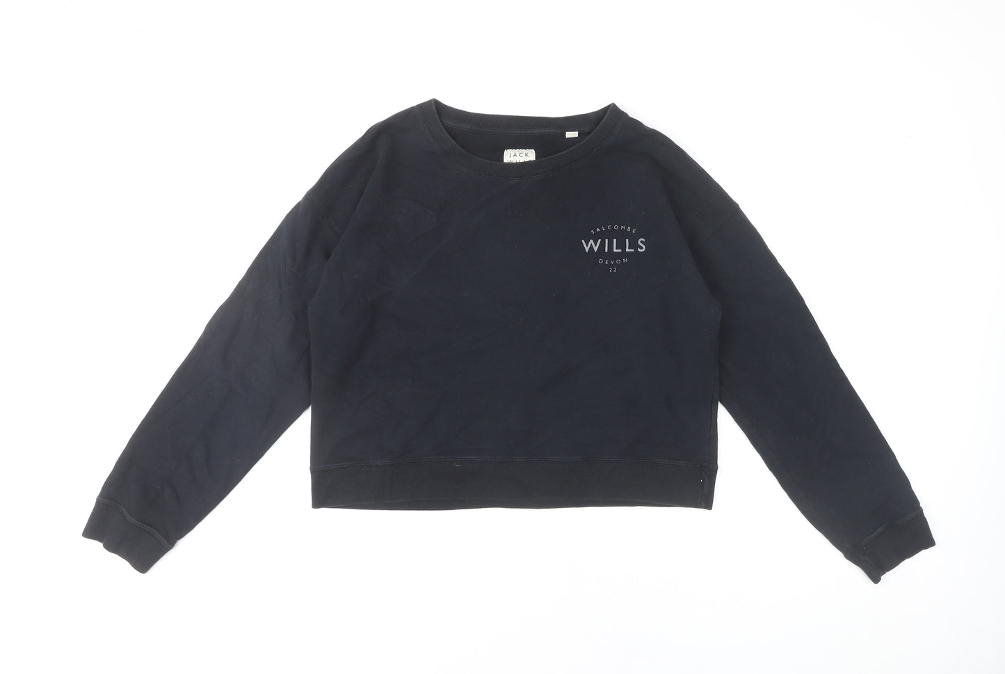 Womens UK Size 12 Jack Wills Black Pullover Sweatshirt