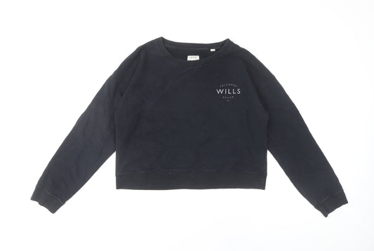 Womens UK Size 12 Jack Wills Black Pullover Sweatshirt