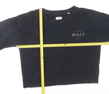Womens UK Size 12 Jack Wills Black Pullover Sweatshirt