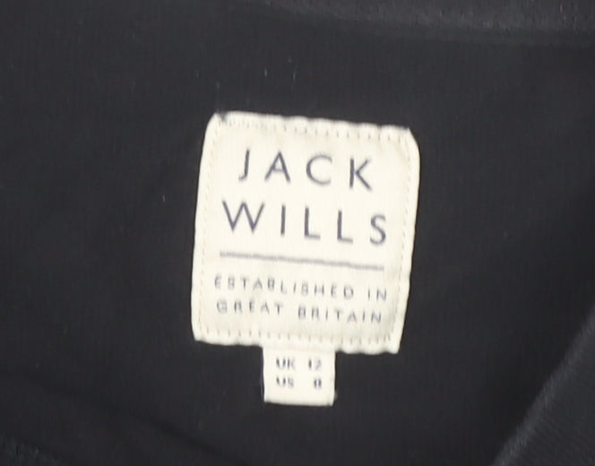 Womens UK Size 12 Jack Wills Black Pullover Sweatshirt