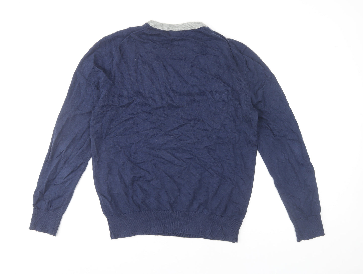 Timberland Men's Blue Crew Neck Knit Jumper Size S Regular Fit