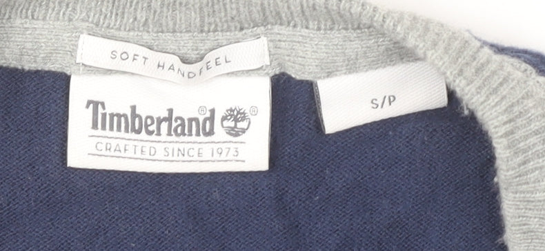 Timberland Men's Blue Crew Neck Knit Jumper Size S Regular Fit