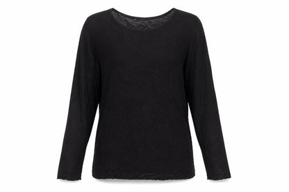 Womens UK Size M Mango Black Basic T-Shirt