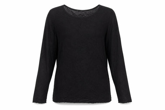 Womens UK Size M Mango Black Basic T-Shirt