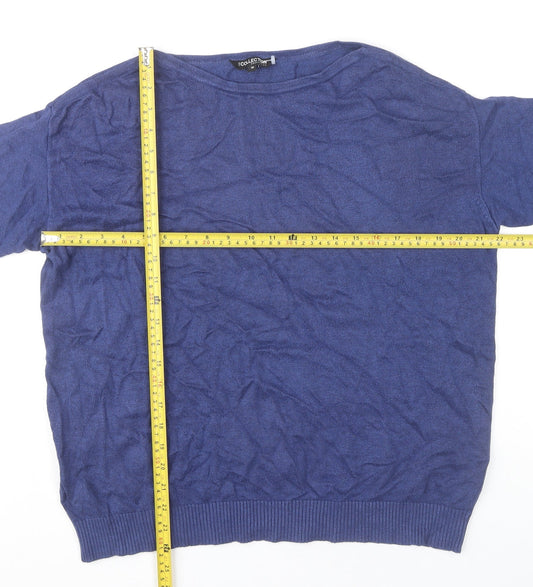 Debenhams Women Blue Size 18 Crew Neck Pullover Jumper