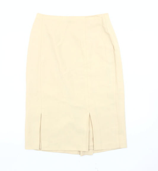Marks and Spencer Women’s Beige Wool Blend Pencil Skirt UK 16