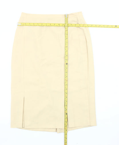 Marks and Spencer Women’s Beige Wool Blend Pencil Skirt UK 16