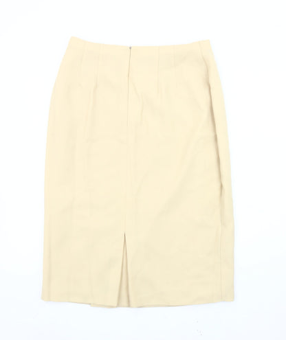 Marks and Spencer Women’s Beige Wool Blend Pencil Skirt UK 16