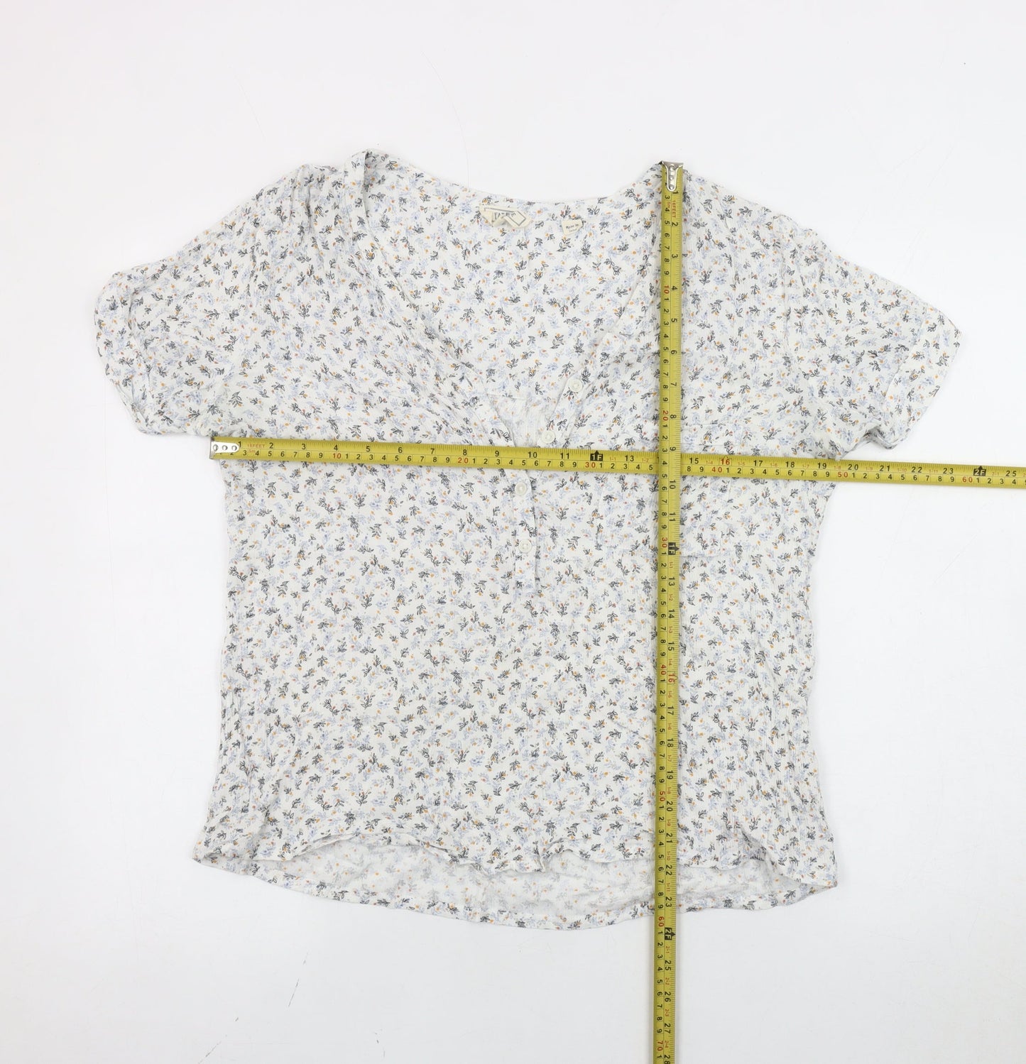 Womens UK Size 10 Fat Face White Basic Blouse