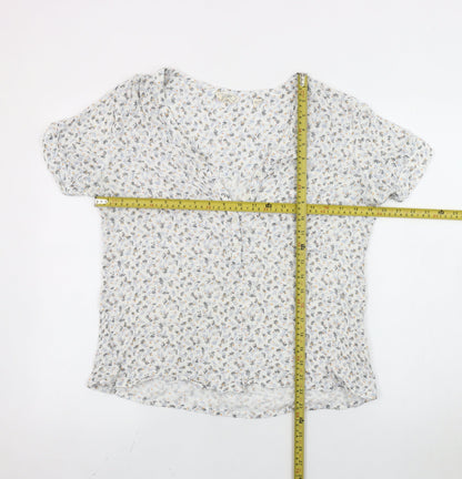 Womens UK Size 10 Fat Face White Basic Blouse