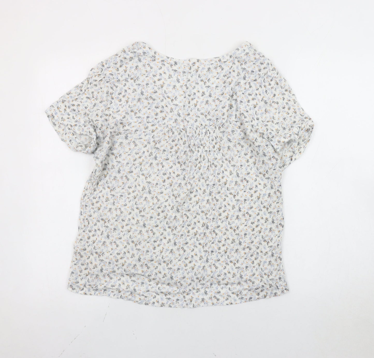 Womens UK Size 10 Fat Face White Basic Blouse