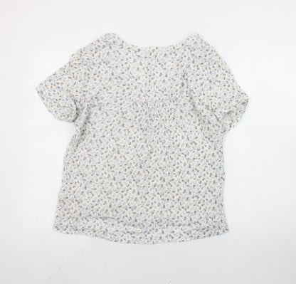 Womens UK Size 10 Fat Face White Basic Blouse