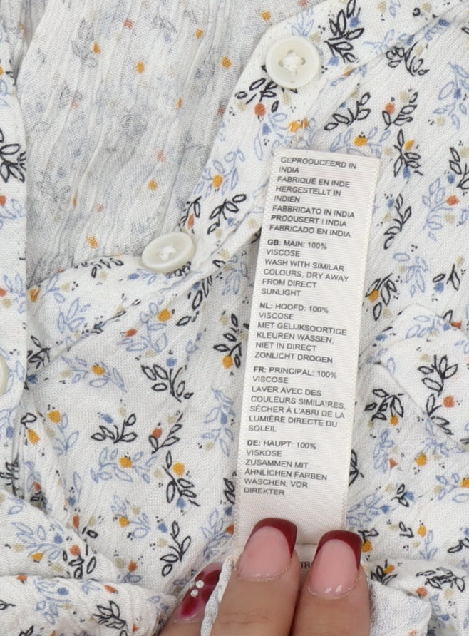 Womens UK Size 10 Fat Face White Basic Blouse