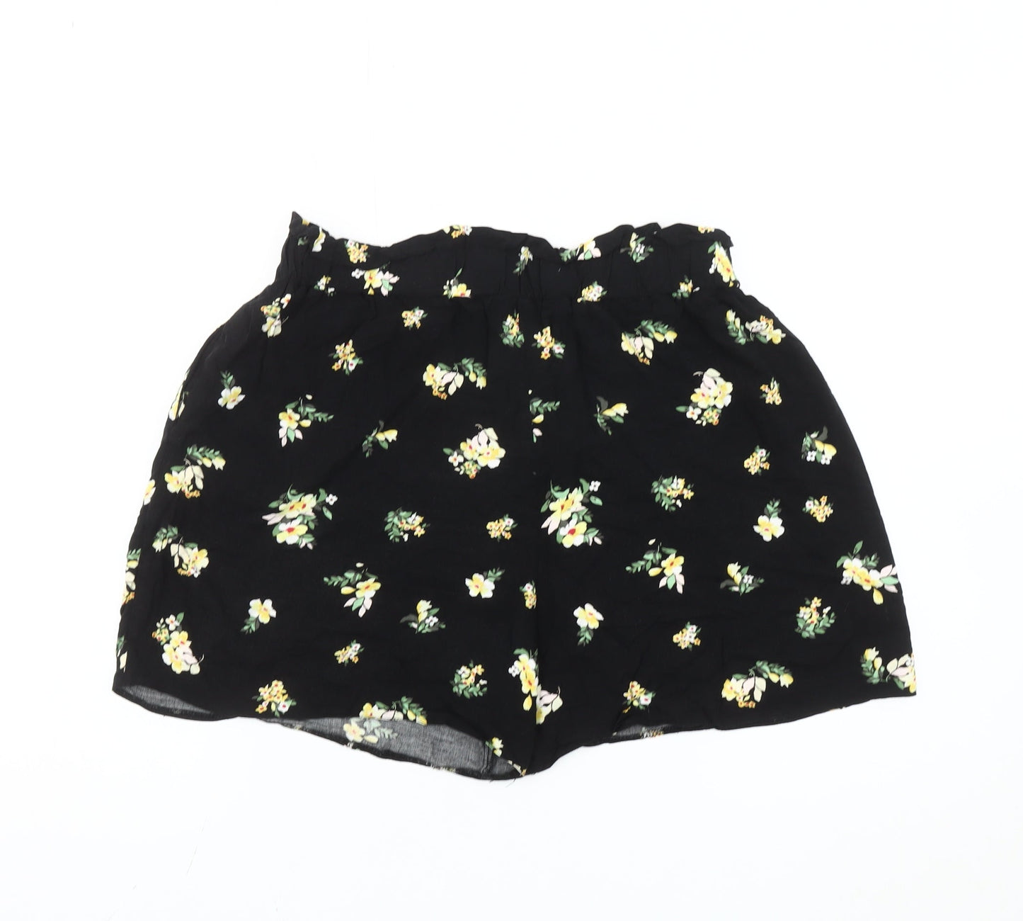 Dorothy Perkins Women’s Black Floral Paperbag Shorts Size 12