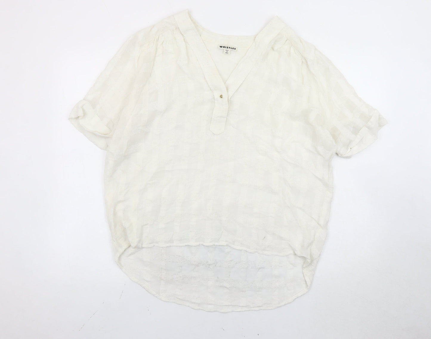 Womens UK Size L Whistles Ivory Tunic Blouse