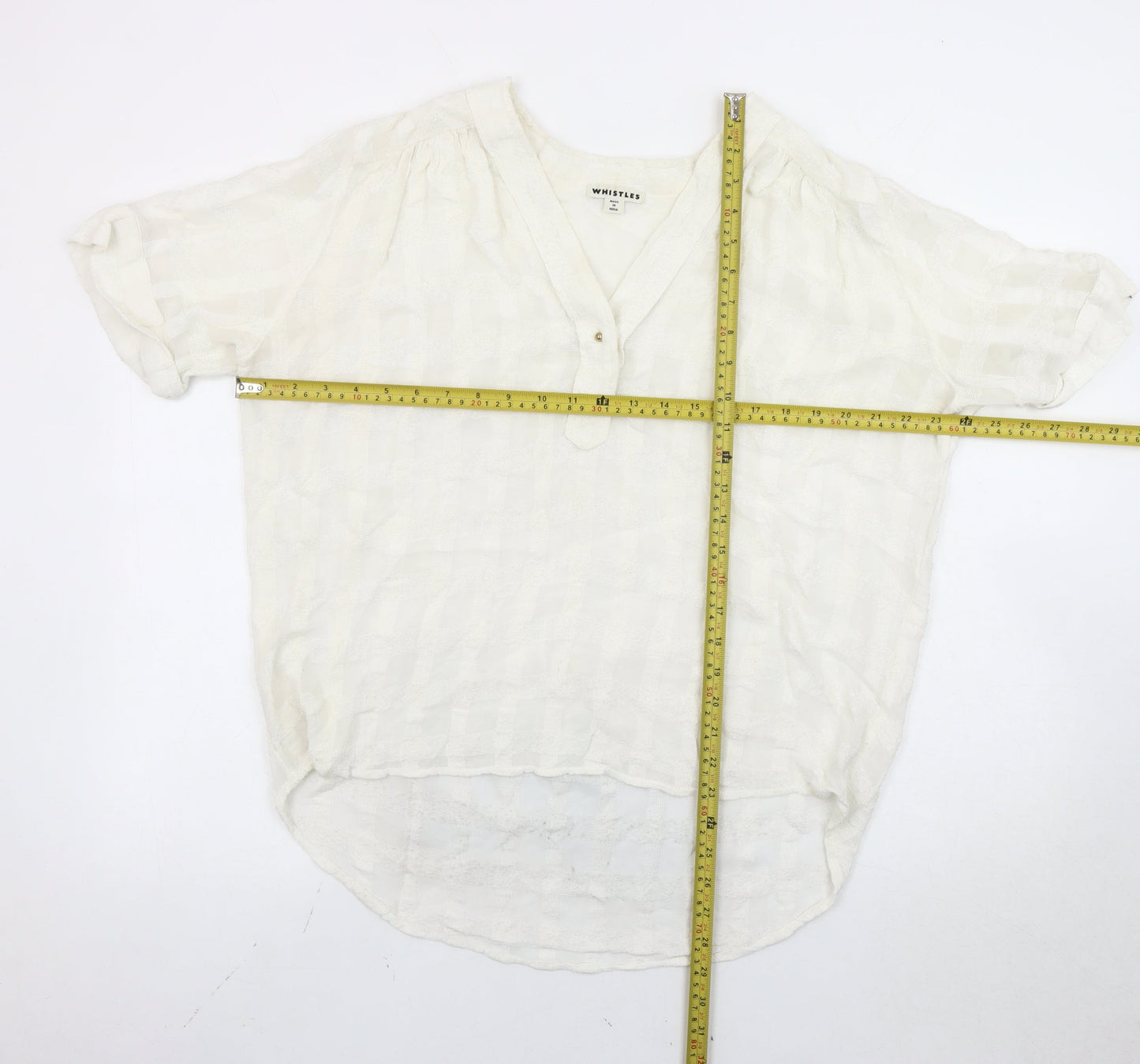 Womens UK Size L Whistles Ivory Tunic Blouse