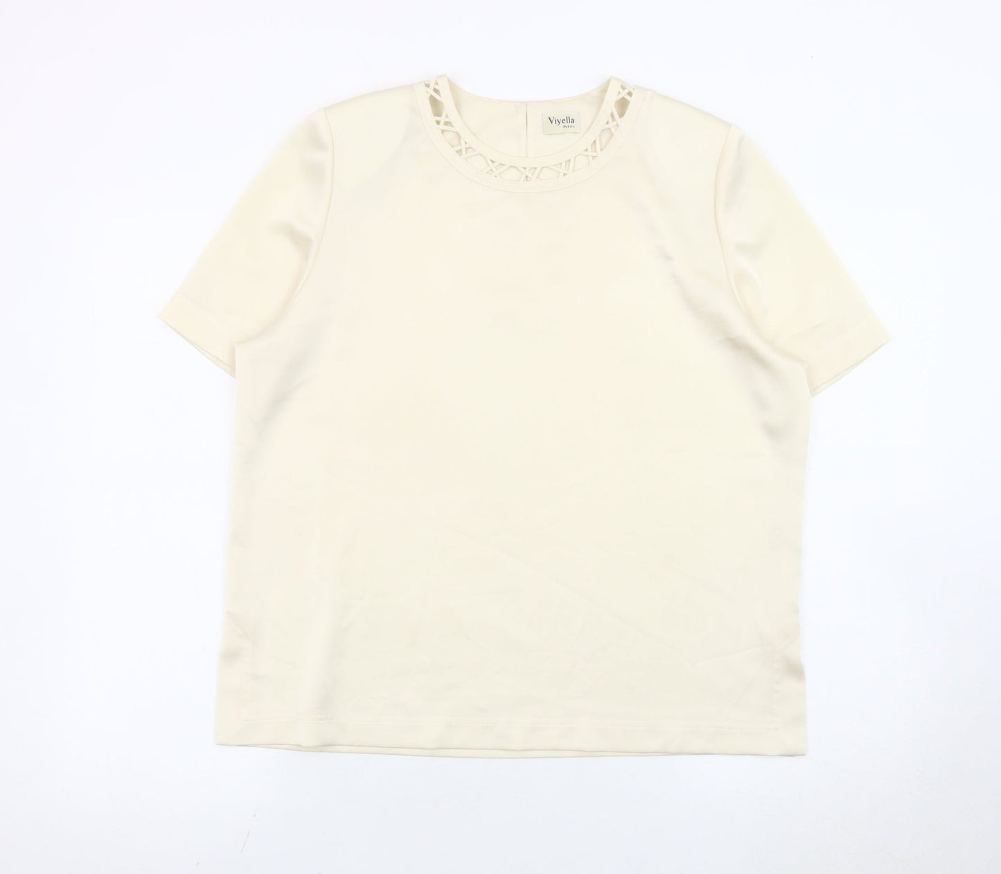 Womens UK Size 12 Viyella Ivory Basic Blouse