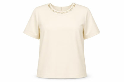 Womens UK Size 12 Viyella Ivory Basic Blouse