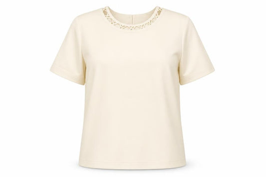 Womens UK Size 12 Viyella Ivory Basic Blouse