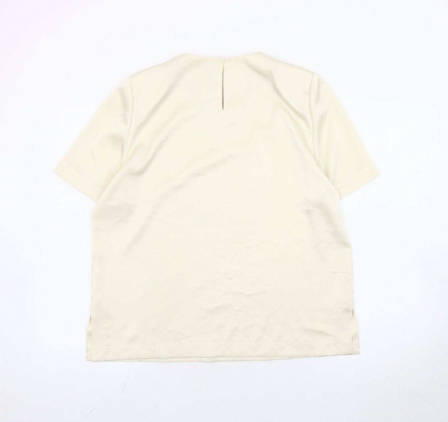 Womens UK Size 12 Viyella Ivory Basic Blouse