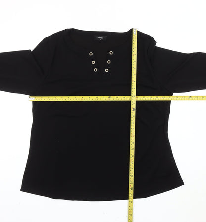 Womens UK Size XL Klass Black Basic Blouse