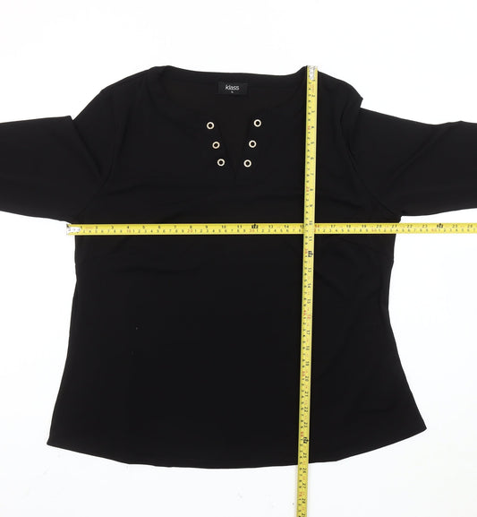 Womens UK Size XL Klass Black Basic Blouse