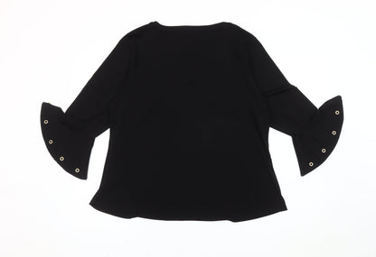 Womens UK Size XL Klass Black Basic Blouse