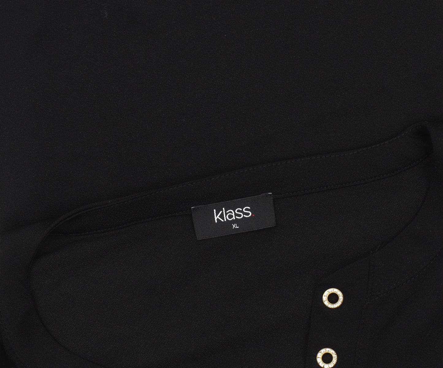 Womens UK Size XL Klass Black Basic Blouse