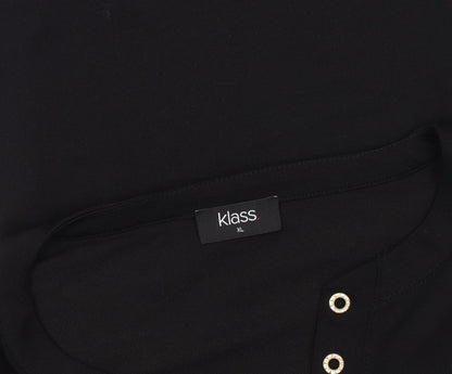 Womens UK Size XL Klass Black Basic Blouse