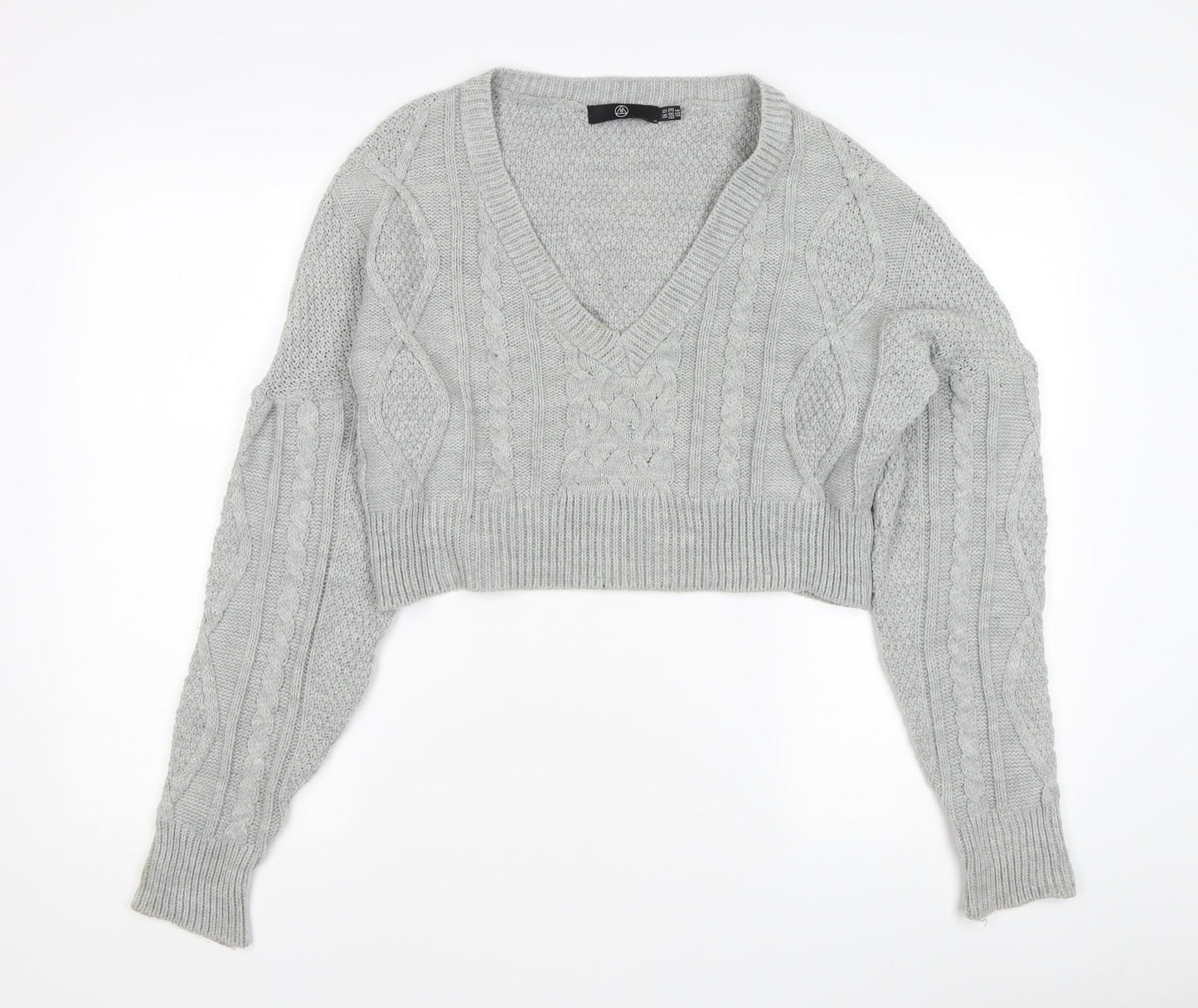 Womens UK Size 10 Missguided Grey Pullover Jumper