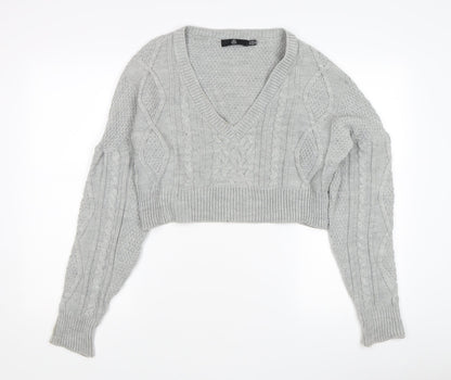 Womens UK Size 10 Missguided Grey Pullover Jumper