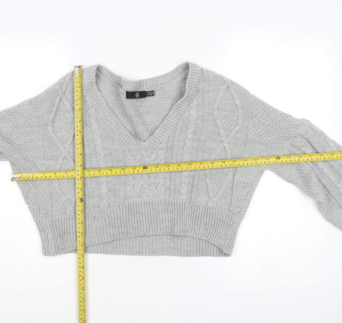 Womens UK Size 10 Missguided Grey Pullover Jumper