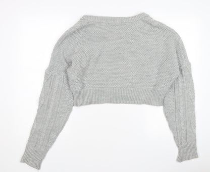 Womens UK Size 10 Missguided Grey Pullover Jumper