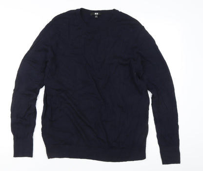 Uniqlo Men’s Blue Wool Crew Neck Pullover Jumper XL